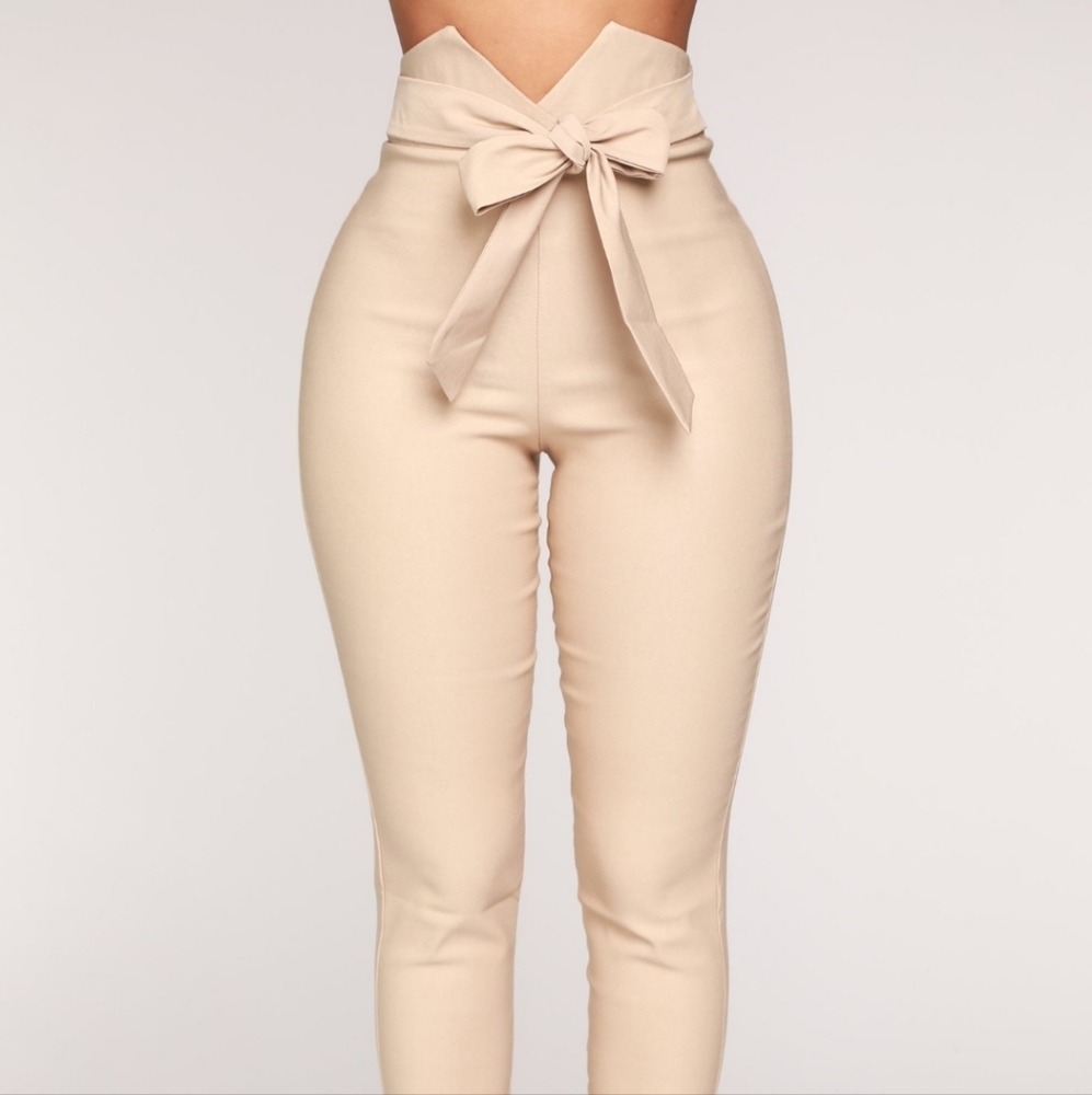Know Your Worth Beige Dress Pants